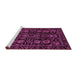 Sideview of Machine Washable Abstract Purple Modern Area Rugs, wshabs443pur