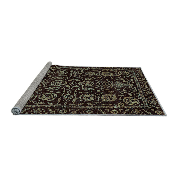 Sideview of Machine Washable Abstract Light Blue Modern Rug, wshabs443lblu