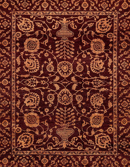 Abstract Red Modern Rug, abs443