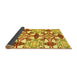 Sideview of Abstract Yellow Modern Rug, abs4440yw