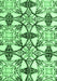 Machine Washable Abstract Emerald Green Modern Area Rugs, wshabs4440emgrn