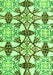 Machine Washable Abstract Green Modern Area Rugs, wshabs4440grn