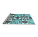 Sideview of Machine Washable Abstract Light Blue Modern Rug, wshabs4440lblu