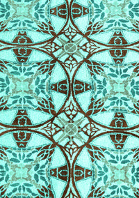 Abstract Turquoise Modern Rug, abs4440turq