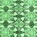 Square Machine Washable Abstract Emerald Green Modern Area Rugs, wshabs4440emgrn