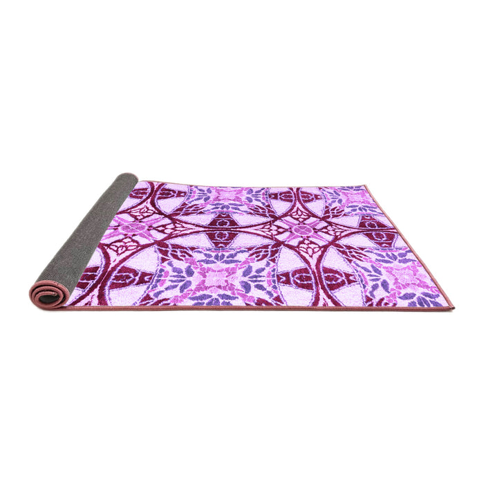 Sideview of Abstract Purple Modern Rug, abs4440pur