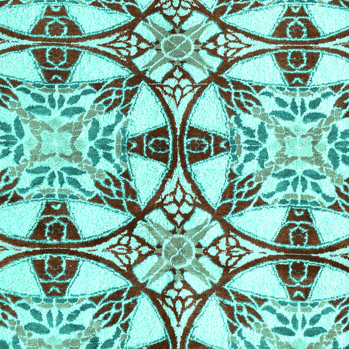 Machine Washable Abstract Turquoise Modern Area Rugs, wshabs4440turq