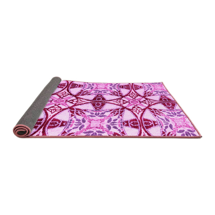 Sideview of Abstract Pink Modern Rug, abs4440pnk