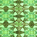 Square Machine Washable Abstract Green Modern Area Rugs, wshabs4440grn