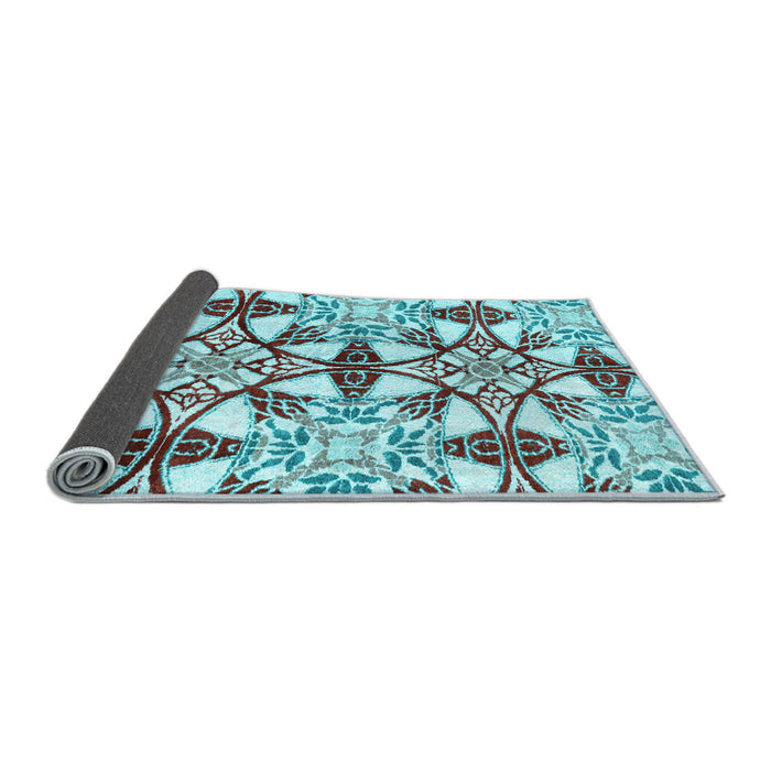 Sideview of Abstract Light Blue Modern Rug, abs4440lblu