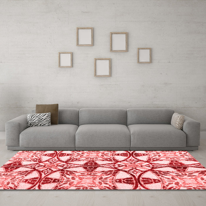 Modern Red Washable Rugs