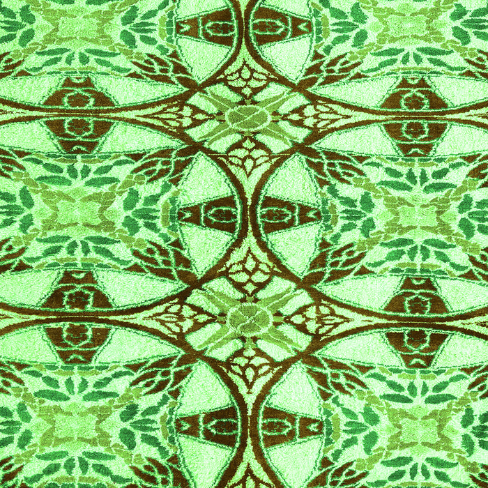 Square Abstract Green Modern Rug, abs4440grn