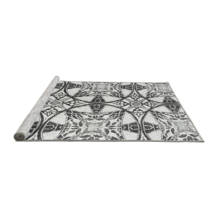 Sideview of Machine Washable Abstract Gray Modern Rug, wshabs4440gry