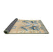 Sideview of Abstract Vanilla Gold Modern Rug, abs4441