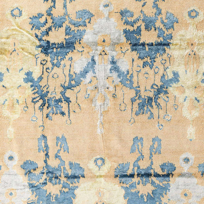 Machine Washable Abstract Vanilla Gold Rug, wshabs4441