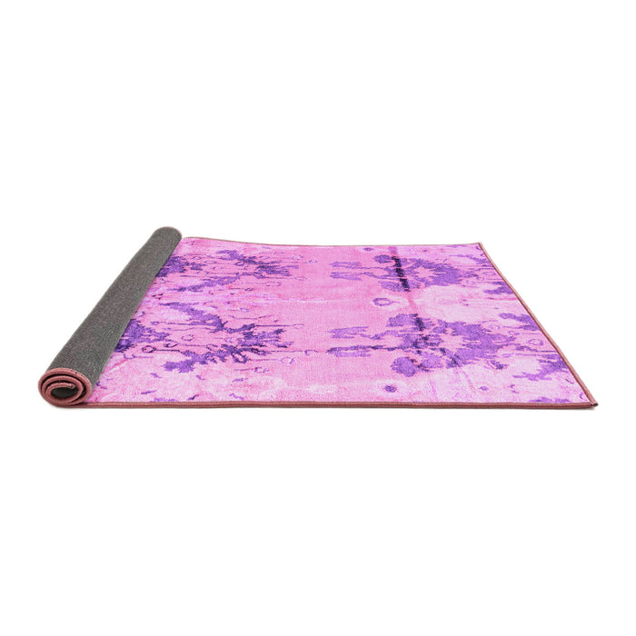 Sideview of Abstract Pink Modern Rug, abs4441pnk