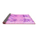 Sideview of Abstract Pink Modern Rug, abs4441pnk