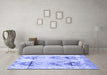 Machine Washable Abstract Blue Modern Rug in a Living Room, wshabs4441blu