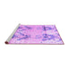 Sideview of Machine Washable Abstract Purple Modern Area Rugs, wshabs4441pur