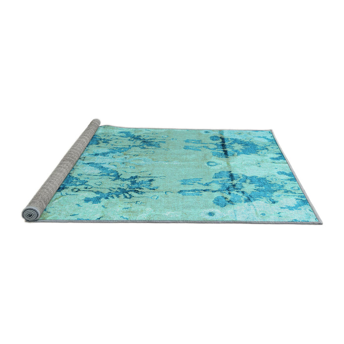 Sideview of Machine Washable Abstract Light Blue Modern Rug, wshabs4441lblu