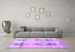 Machine Washable Abstract Purple Modern Area Rugs in a Living Room, wshabs4441pur