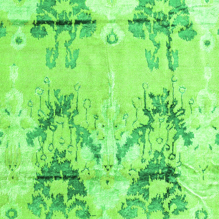 Machine Washable Abstract Green Modern Area Rugs, wshabs4441grn