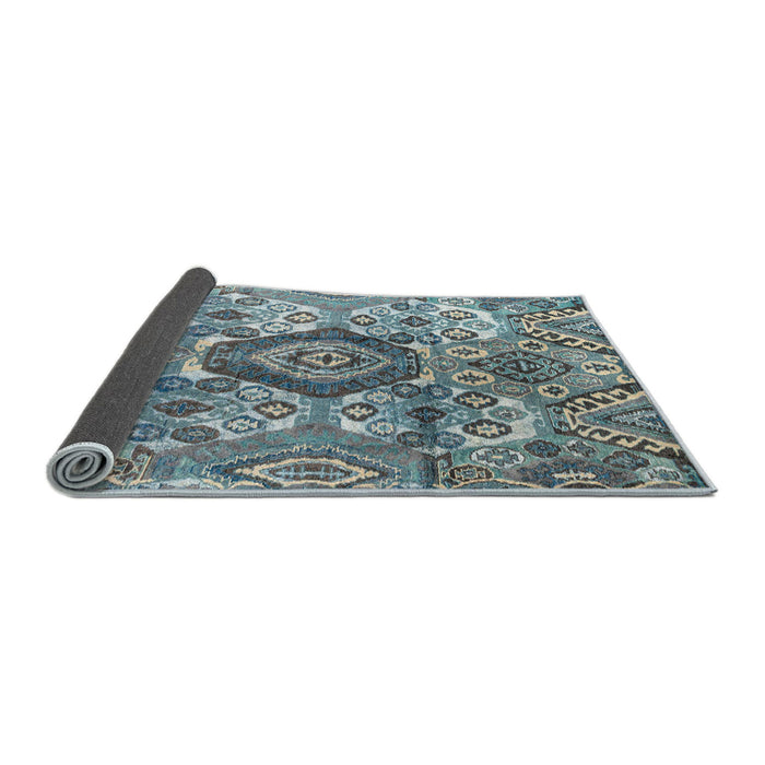Sideview of Abstract Blue Modern Rug, abs4442