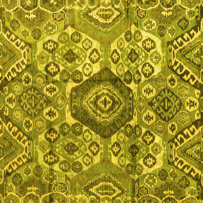 Square Abstract Yellow Modern Rug, abs4442yw