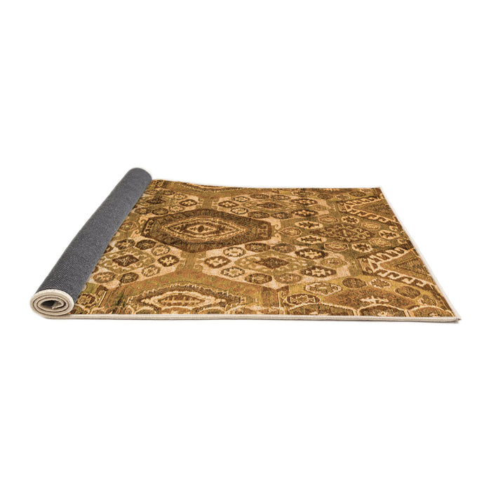 Sideview of Abstract Orange Modern Rug, abs4442org