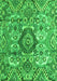 Machine Washable Abstract Green Modern Area Rugs, wshabs4442grn