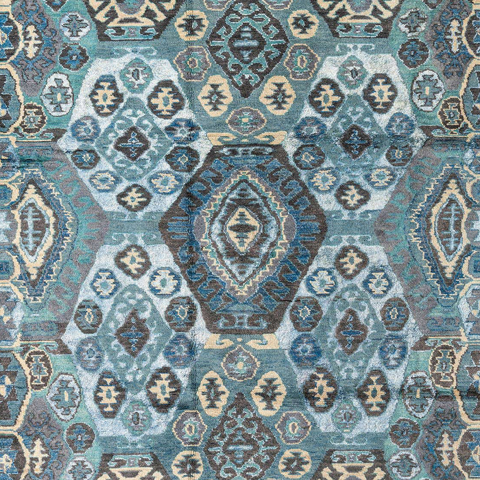 Machine Washable Abstract Baby Blue Rug, wshabs4442