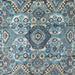 Square Abstract Blue Modern Rug, abs4442