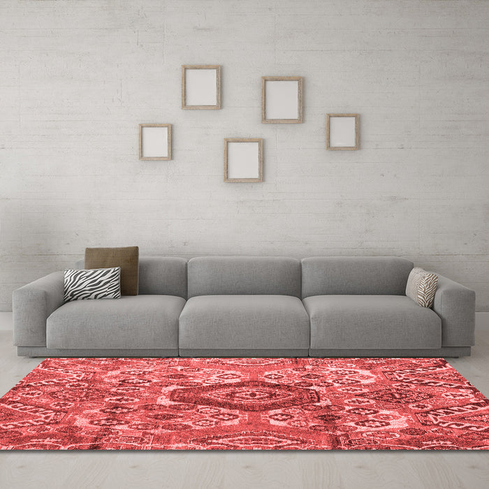 Modern Red Washable Rugs
