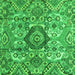 Square Machine Washable Abstract Green Modern Area Rugs, wshabs4442grn