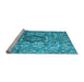 Sideview of Machine Washable Abstract Light Blue Modern Rug, wshabs4442lblu