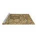 Sideview of Machine Washable Abstract Brown Modern Rug, wshabs4442brn