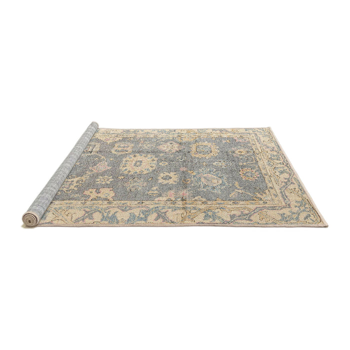 Sideview of Machine Washable Abstract Camel Brown Rug, wshabs4443