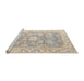 Sideview of Machine Washable Abstract Camel Brown Rug, wshabs4443