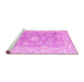 Sideview of Machine Washable Abstract Pink Modern Rug, wshabs4443pnk