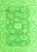 Machine Washable Abstract Green Modern Area Rugs, wshabs4443grn