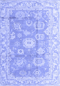 Abstract Blue Modern Rug, abs4443blu