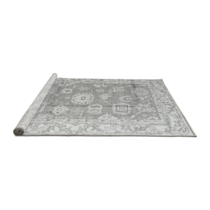 Sideview of Machine Washable Abstract Gray Modern Rug, wshabs4443gry