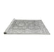 Sideview of Machine Washable Abstract Gray Modern Rug, wshabs4443gry