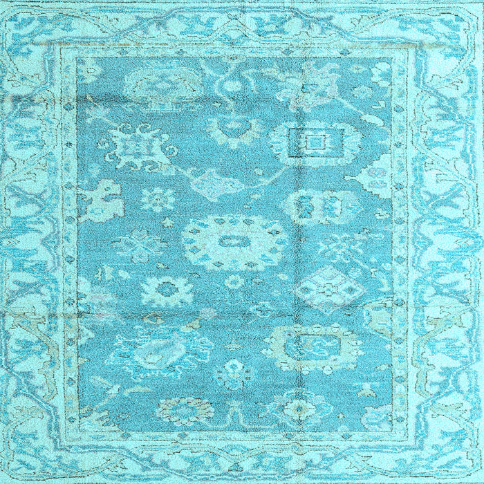 Square Machine Washable Abstract Light Blue Modern Rug, wshabs4443lblu