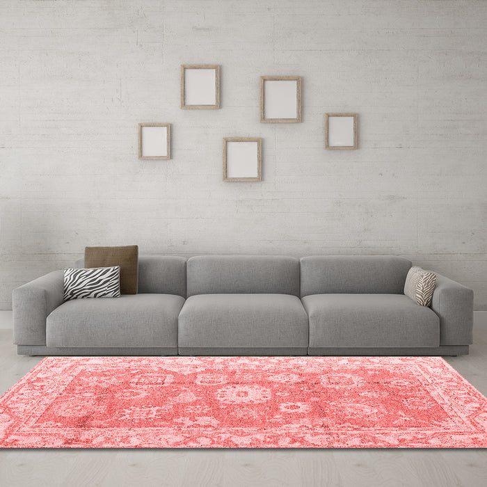 Modern Red Washable Rugs