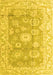 Machine Washable Abstract Yellow Modern Rug, wshabs4443yw