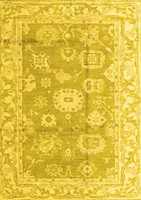 Abstract Yellow Modern Rug, abs4443yw