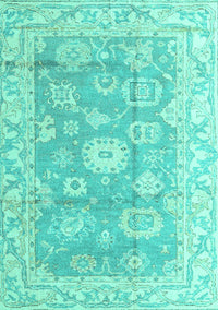 Abstract Turquoise Modern Rug, abs4443turq