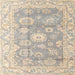 Square Abstract Camel Brown Modern Rug, abs4443