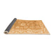 Sideview of Abstract Orange Modern Rug, abs4443org